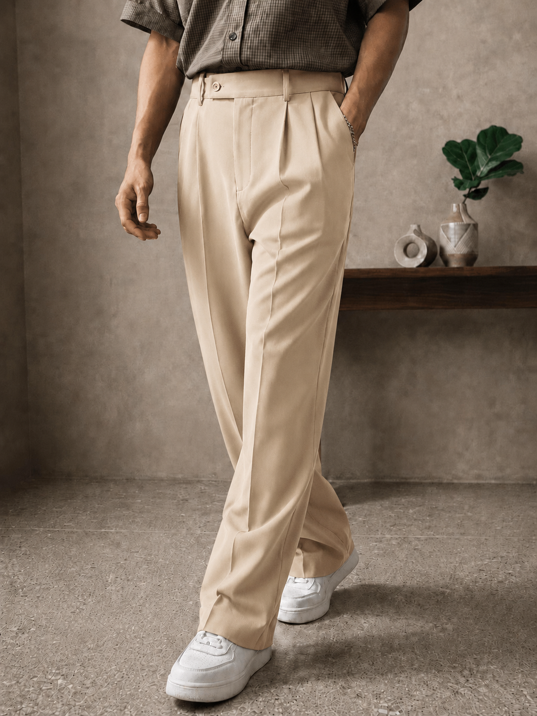 BEIGE GRAVITY PANTS