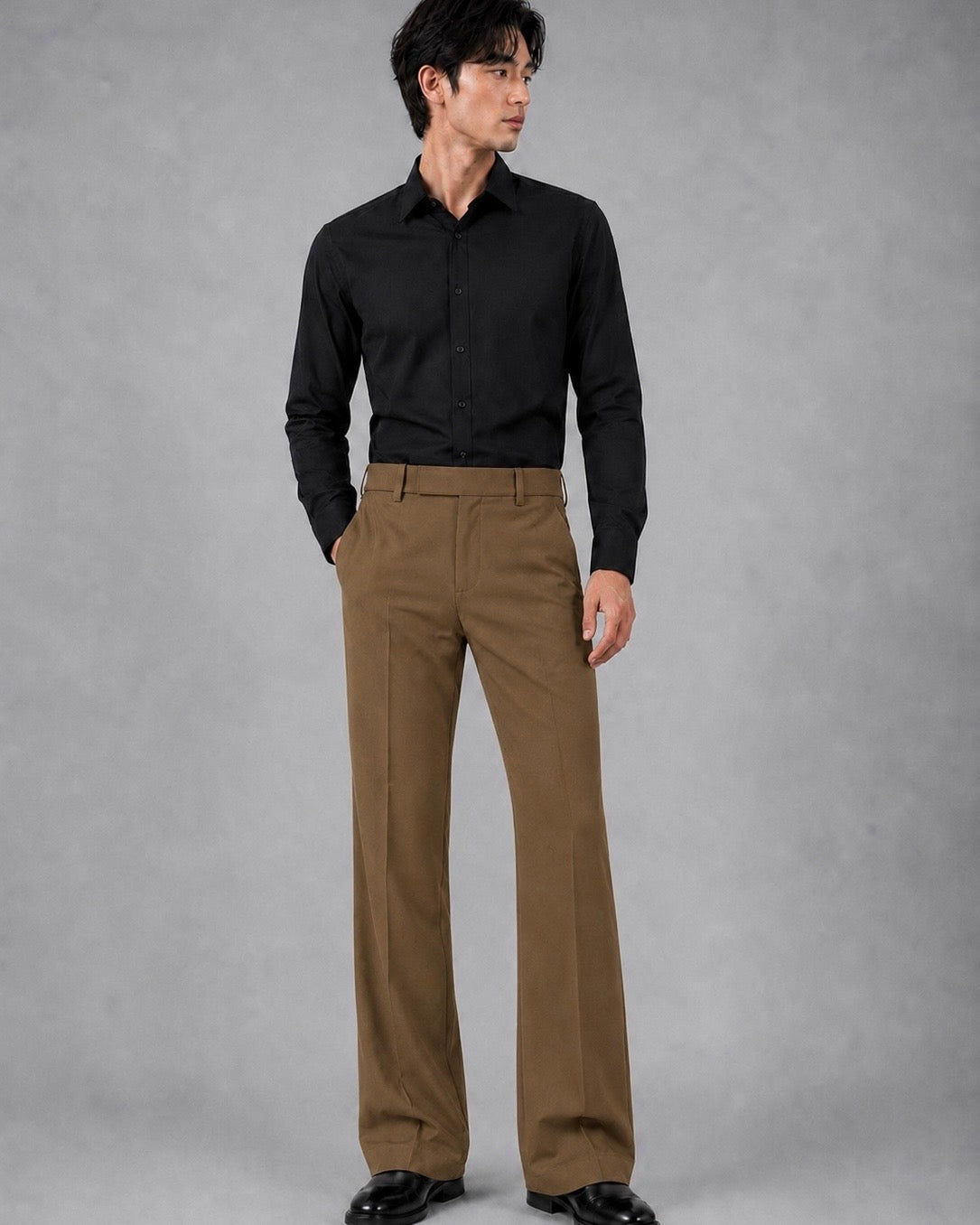 BROWN BOOTCUT PANTS