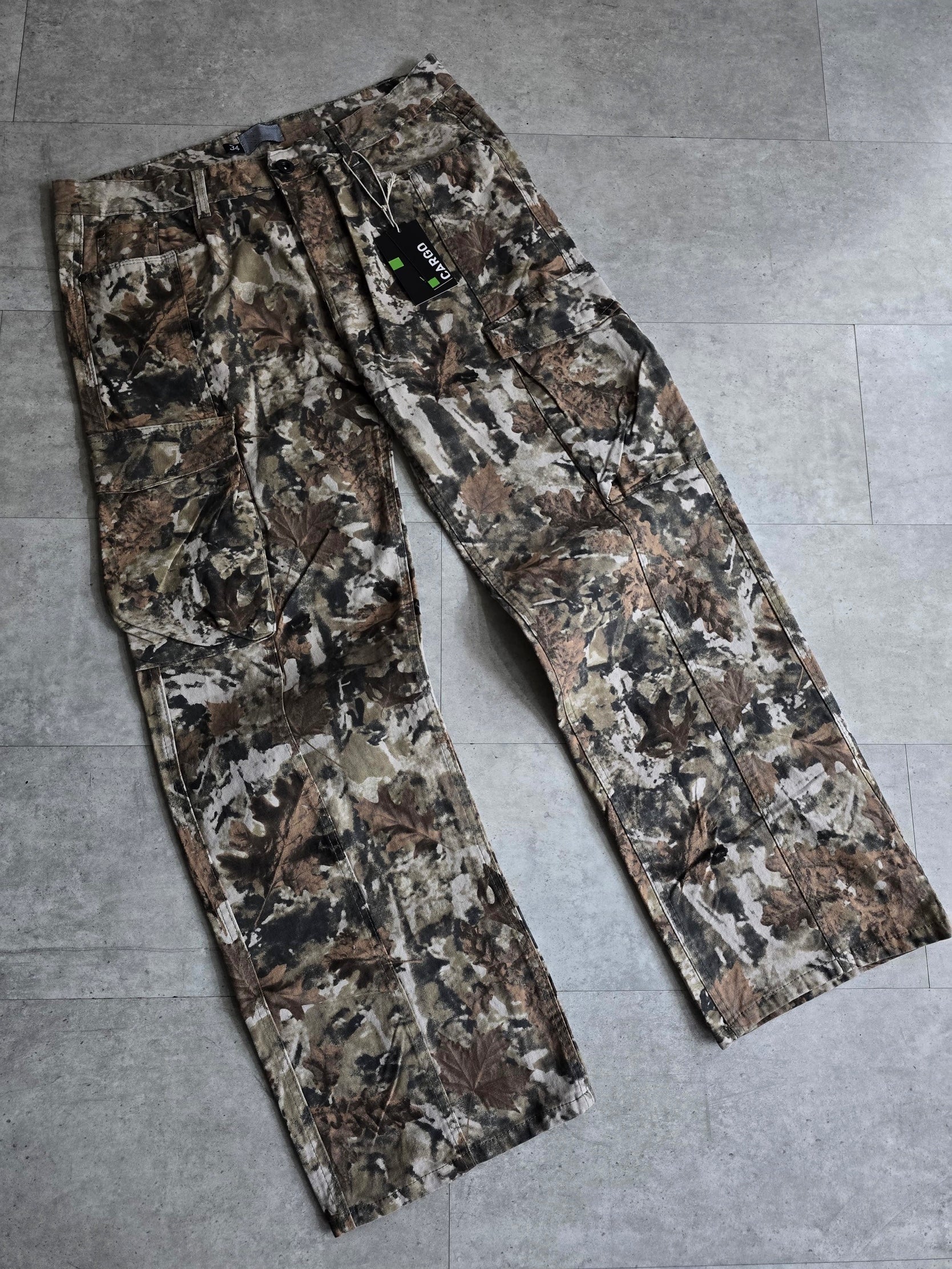 CAMOUFLAGE FUTED CARGOS