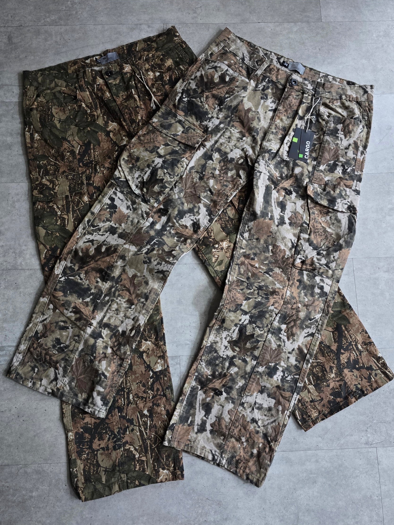 CAMOUFLAGE FUTED CARGOS