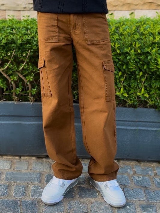 Brown adjustable cargos