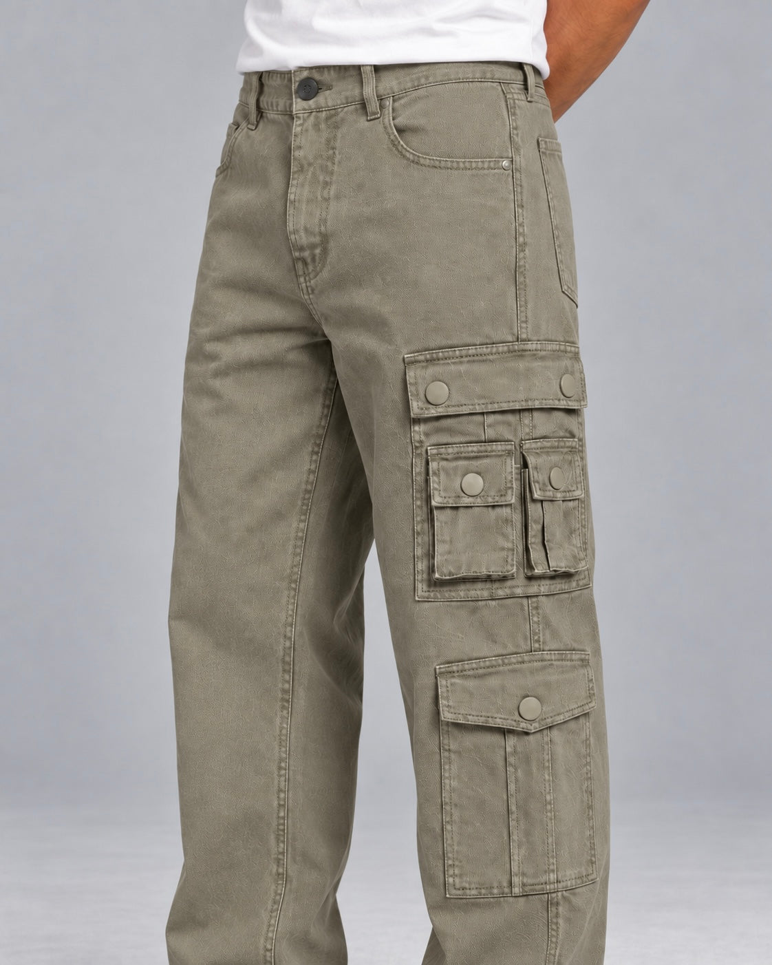 FADE GREEN TWELVE POCKET DRIFT CARGO