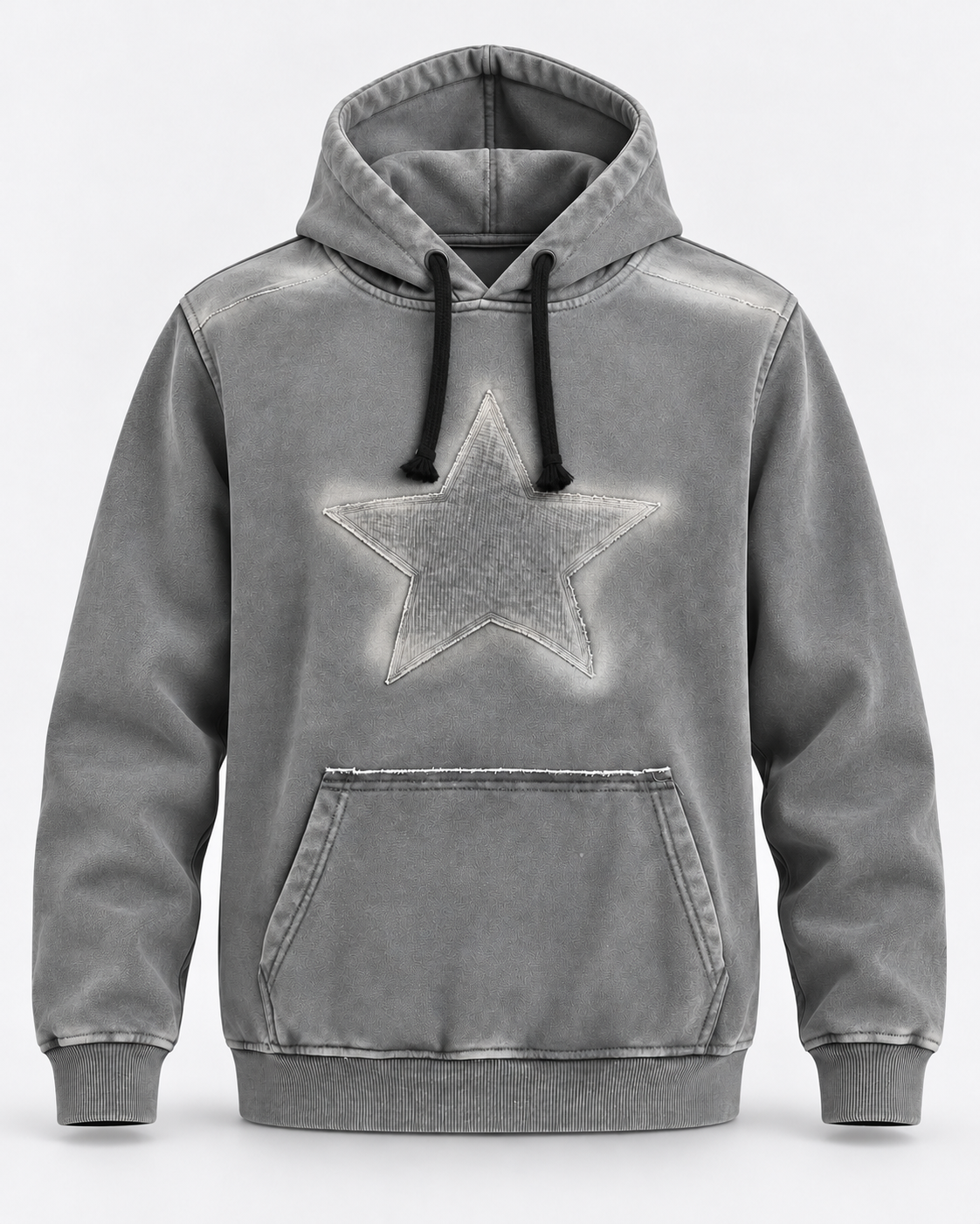 GREY STAR HOODIE