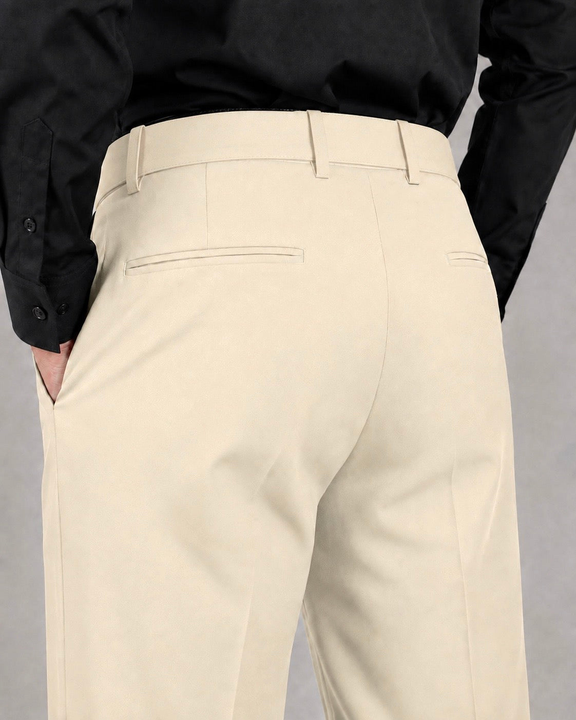 BEIGE BOOTCUT PANTS