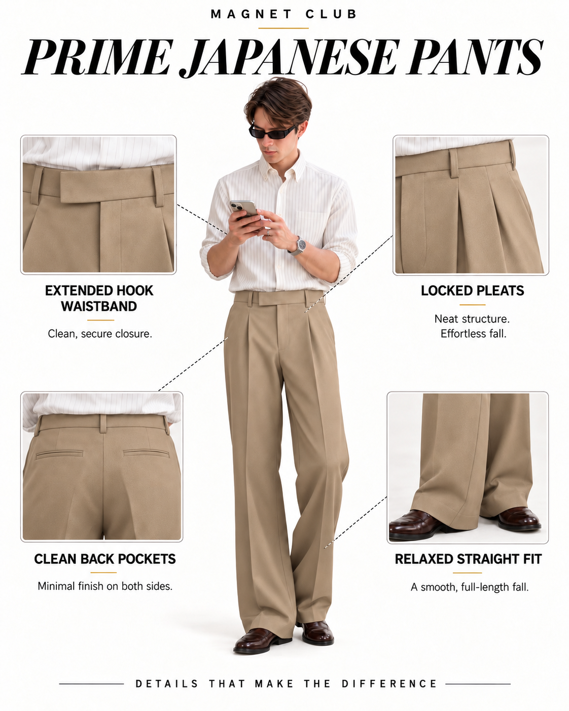 DARK BEIGE PRIME JAPANESE PANTS