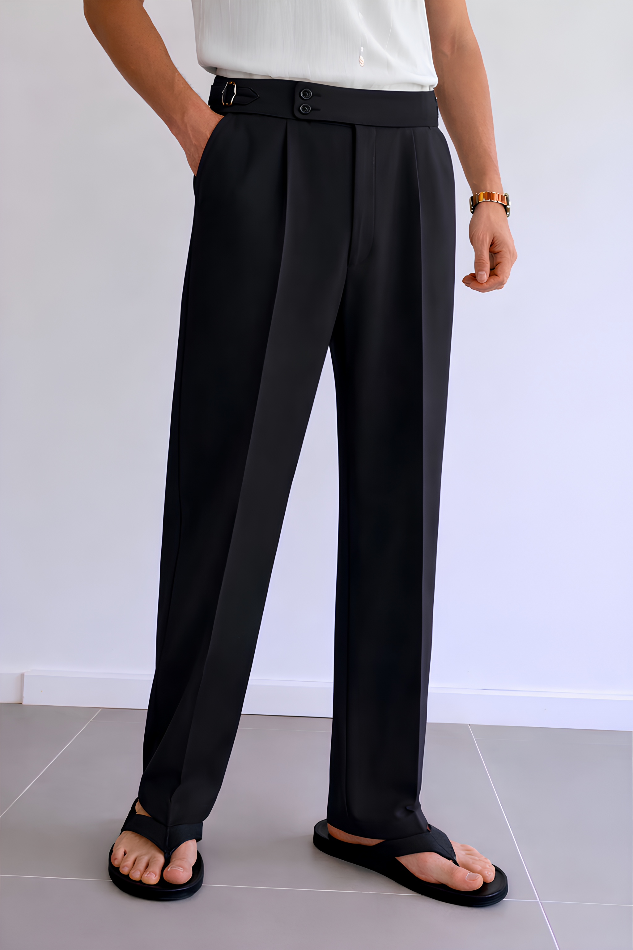 BLACK SPANISH PANTS