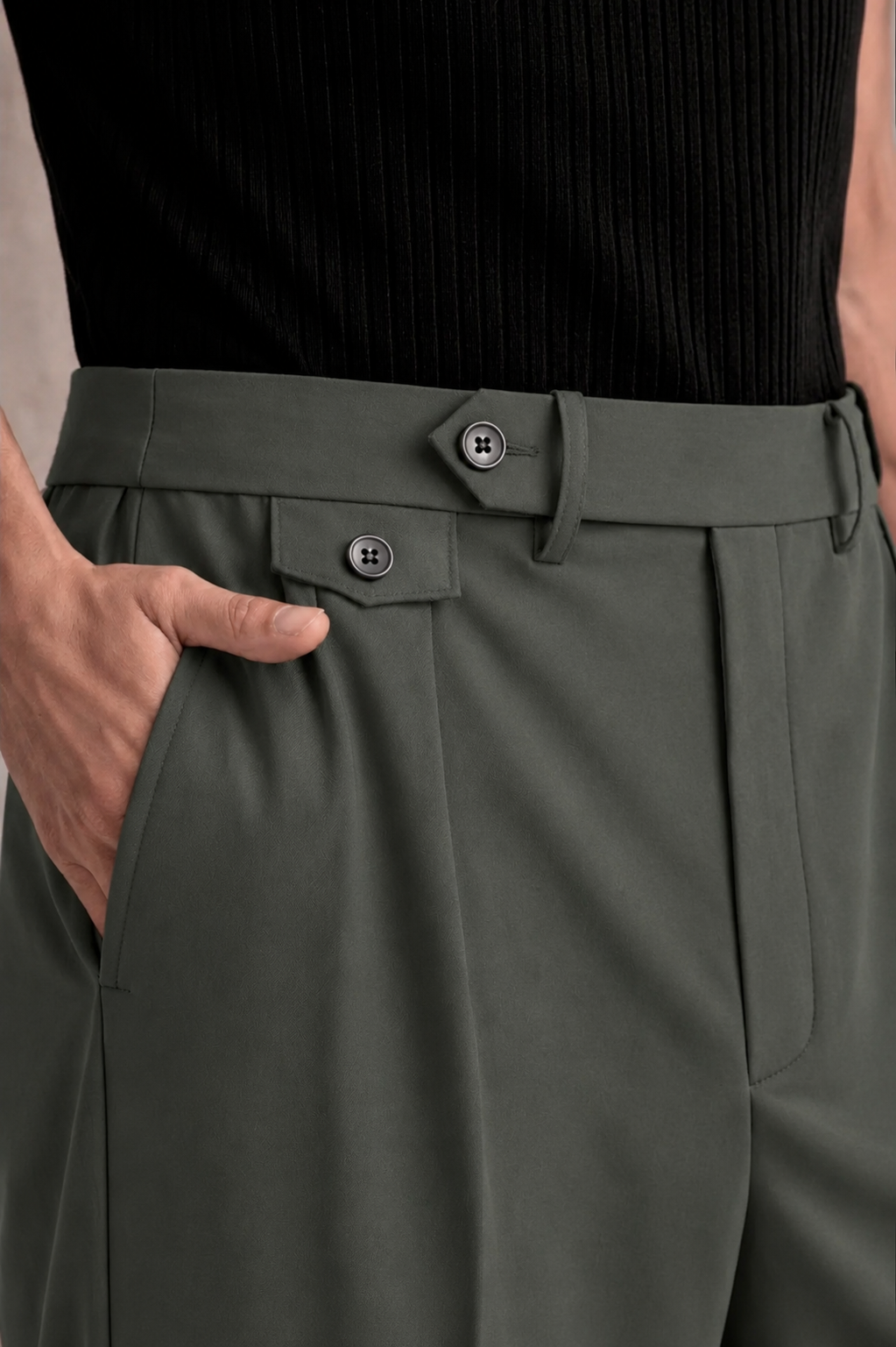 SLATE GREY GURKHA PANTS