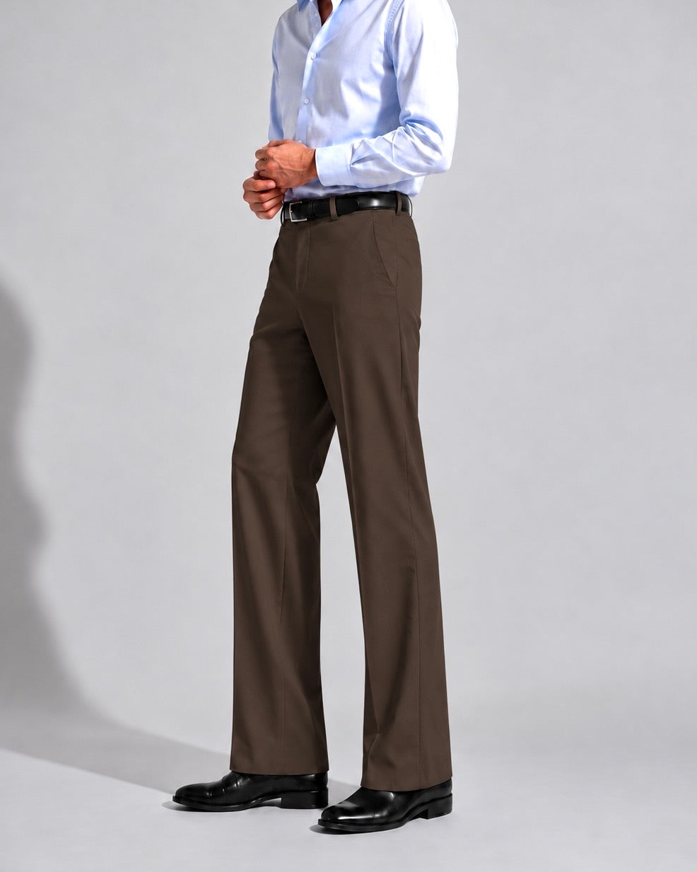 BROWN PARALLEL PANTS