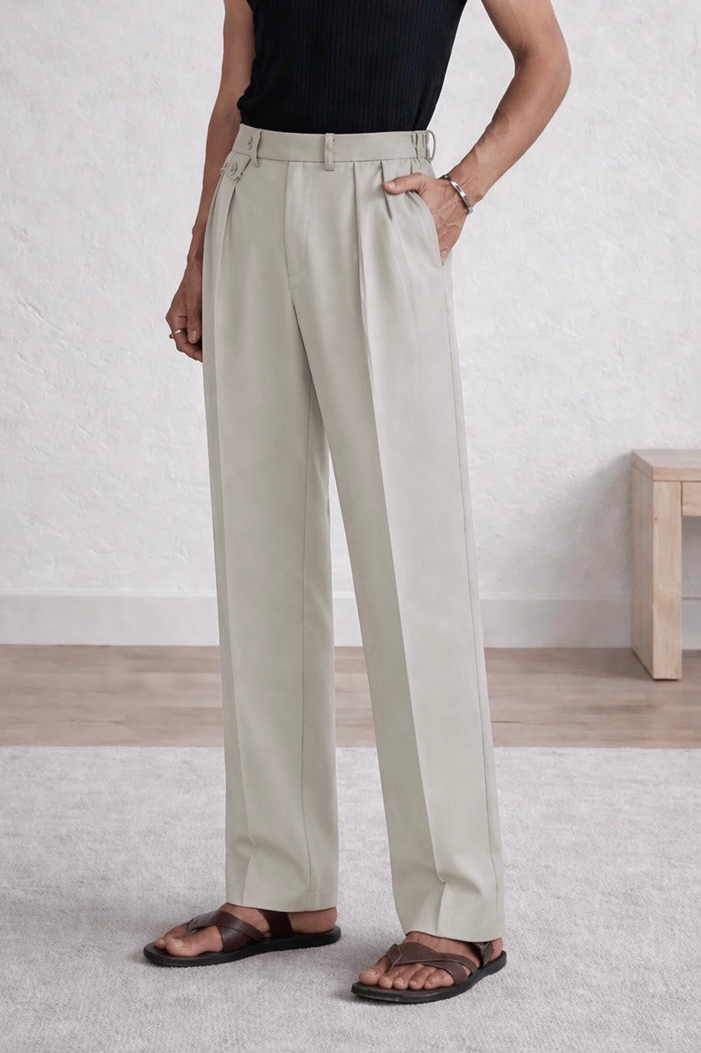 IVORY GURKHA PANTS