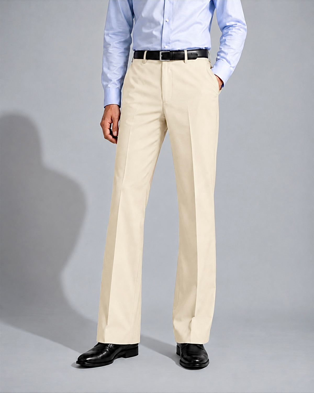 CREAM BOOTCUT PANTS
