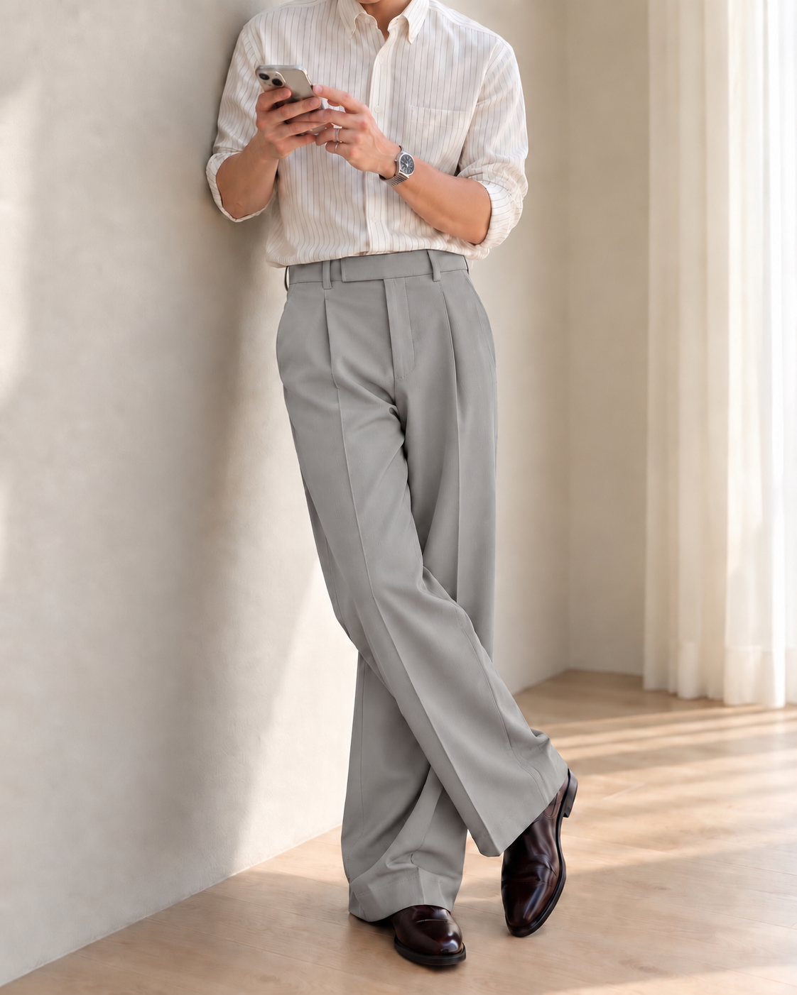 LIGHT GREY PRIME JAPANESE PANTS