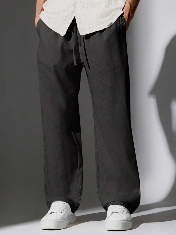 Black Korean Linen Pants
