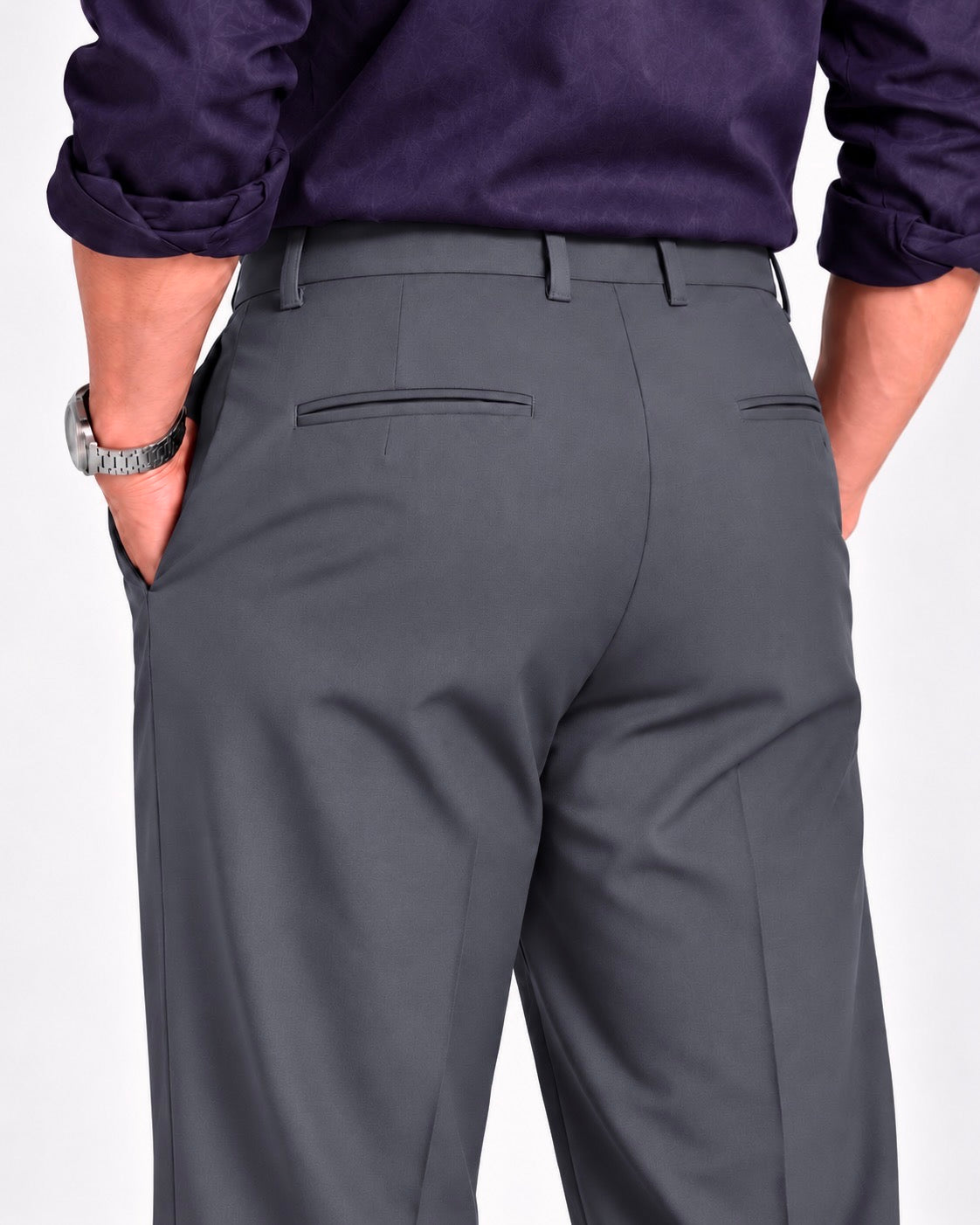 DARK GREY STRAIGHT UP PANTS