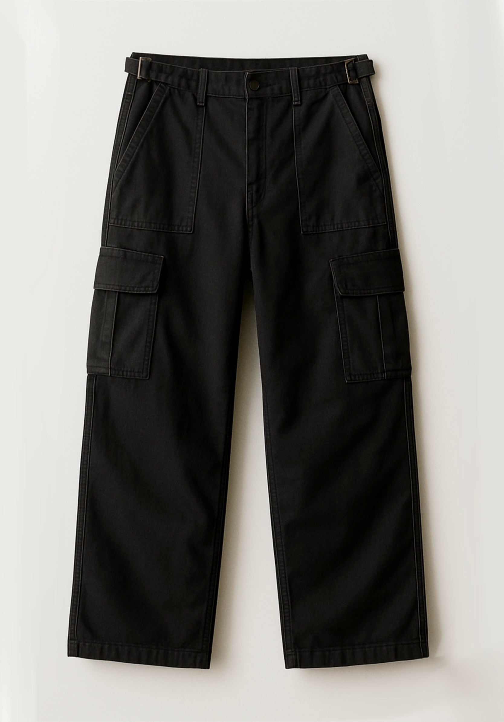 Black adjustable cargos