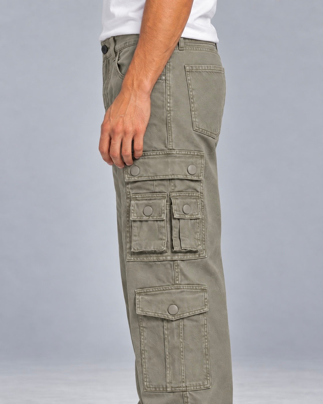 FADE GREEN TWELVE POCKET DRIFT CARGO