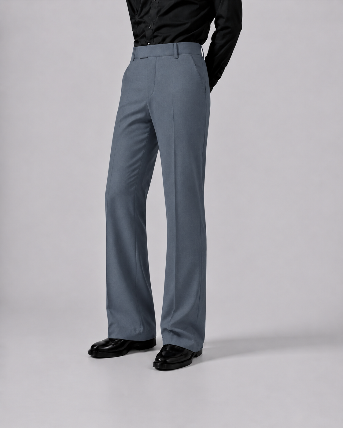 RELAXED DARK GREY BOOTCUT PANTS