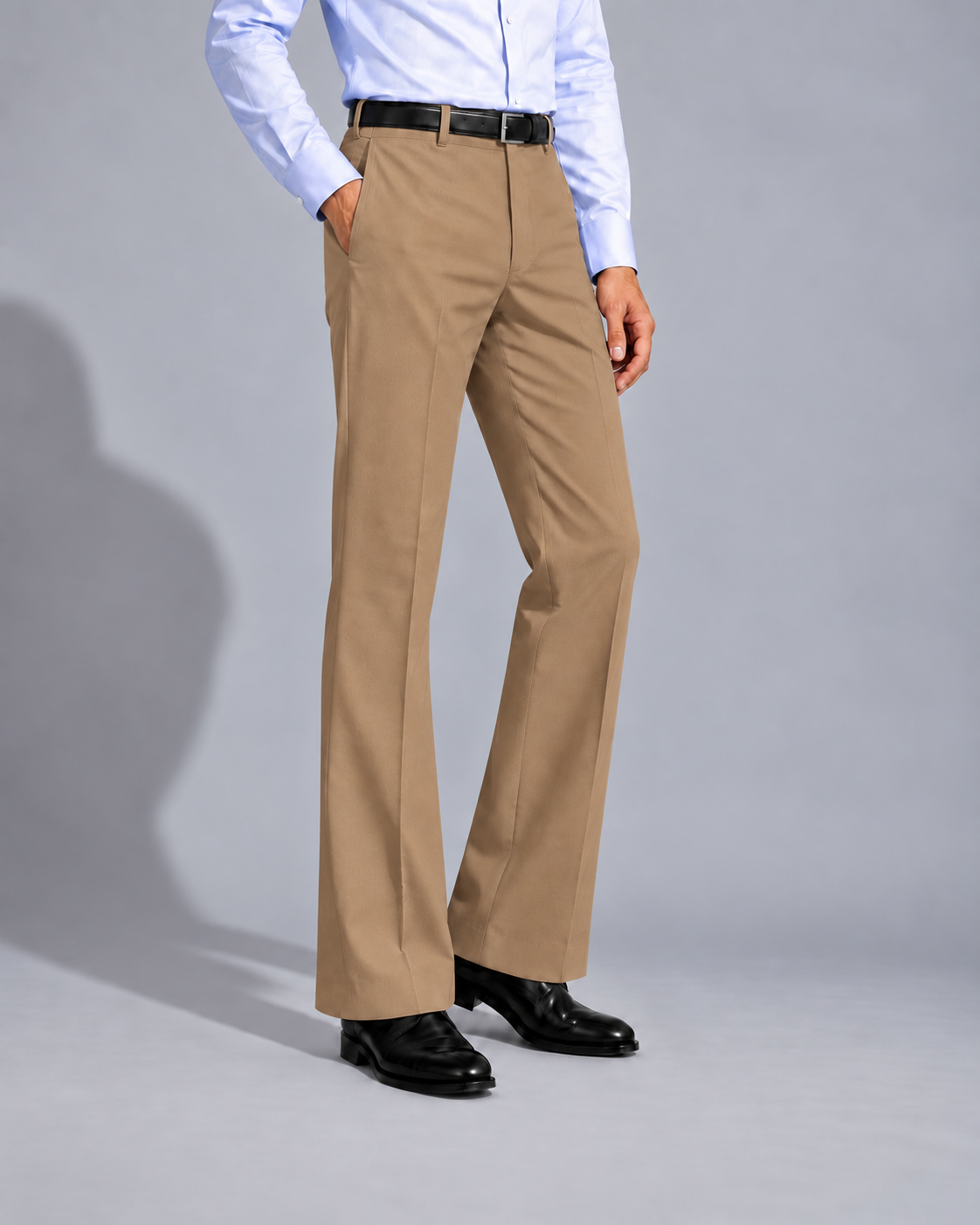 LIGHT BROWN BOOTCUT PANTS