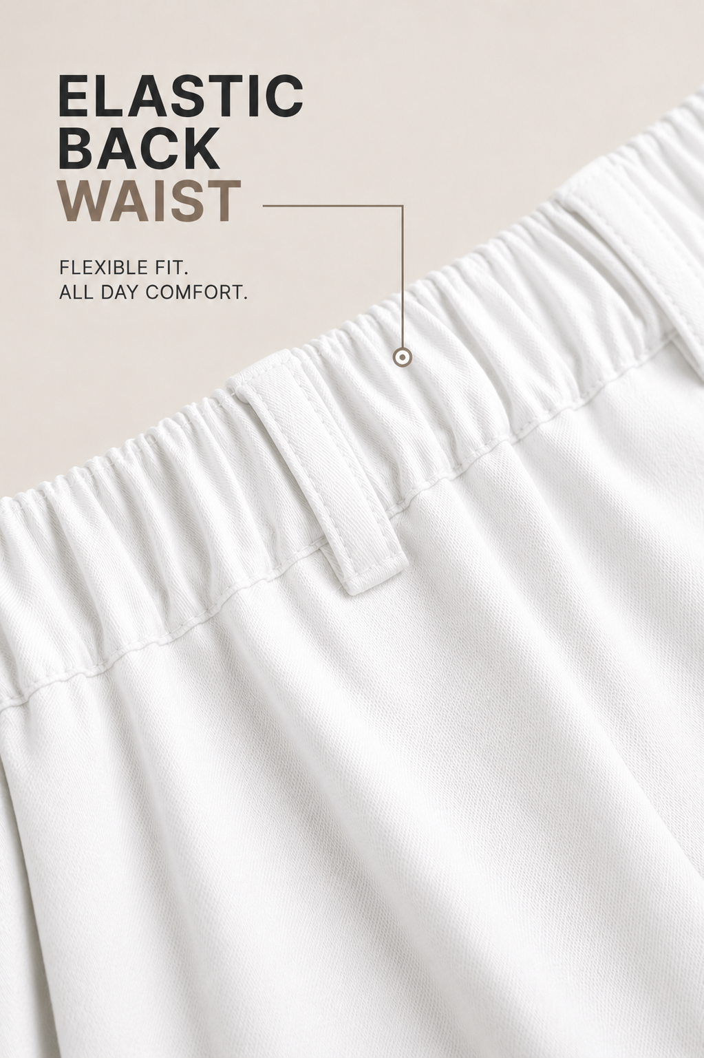 WHITE GURKHA PANTS