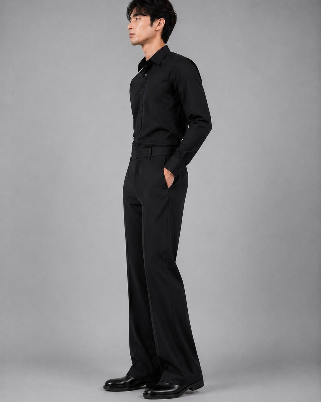 BLACK BOOTCUT PANTS