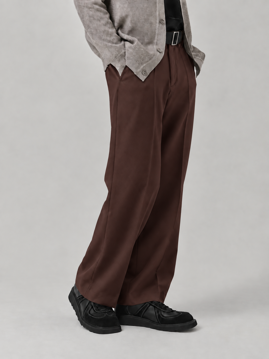 DARK BROWN  FORMAL KOREAN PANTS