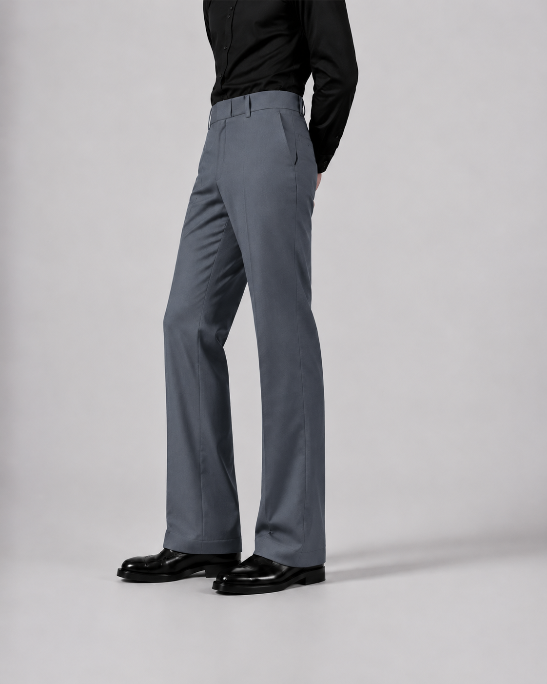 RELAXED DARK GREY BOOTCUT PANTS