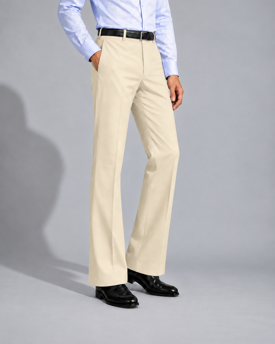 BEIGE BOOTCUT PANTS