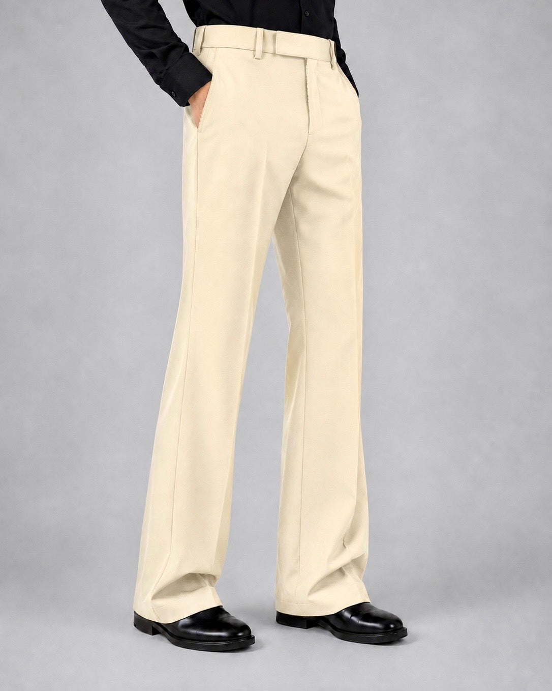 BEIGE BOOTCUT PANTS