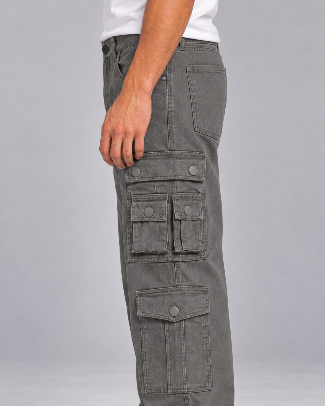 GRY TWELVE POCKET DRIFT CARGO