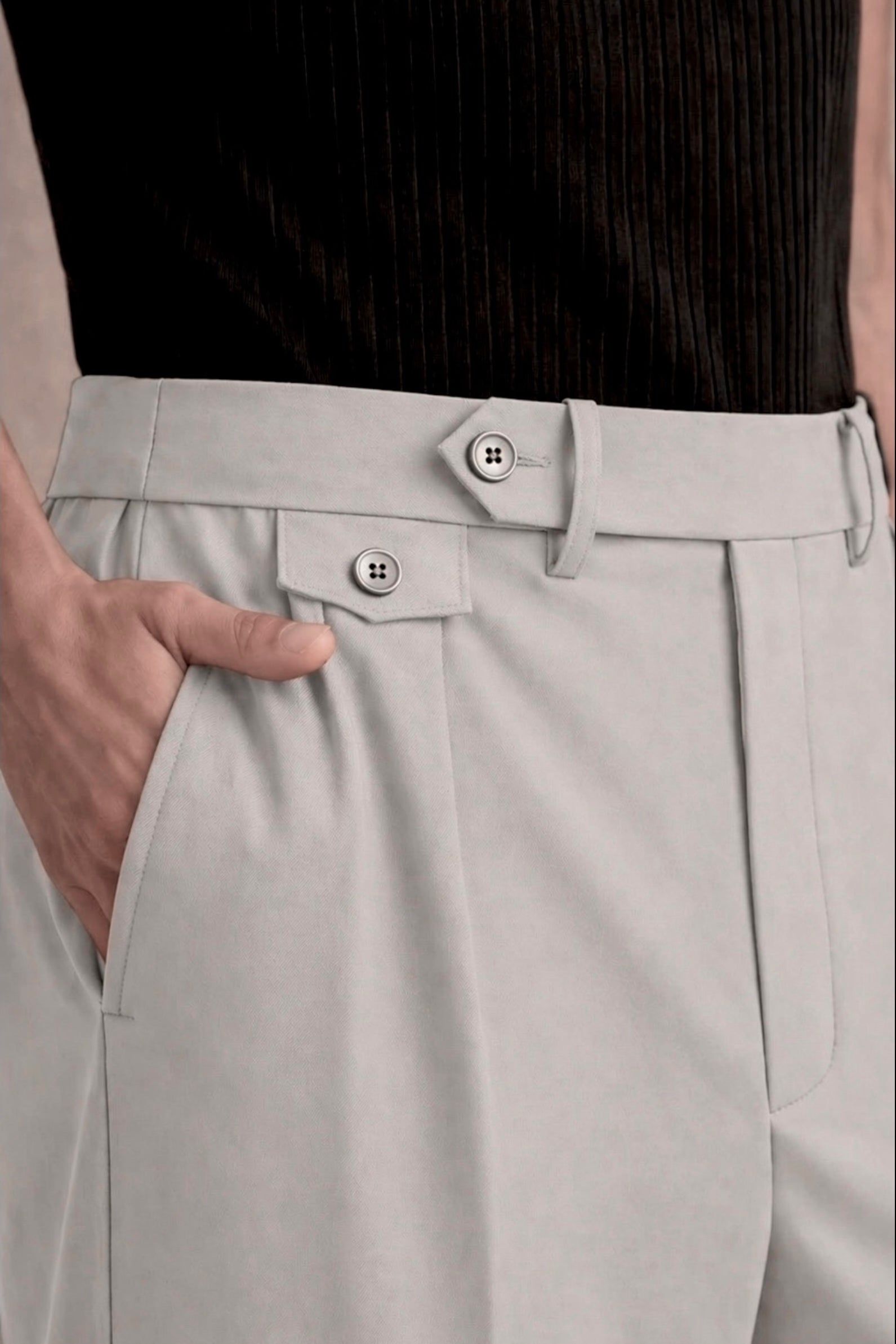 IVORY GURKHA PANTS