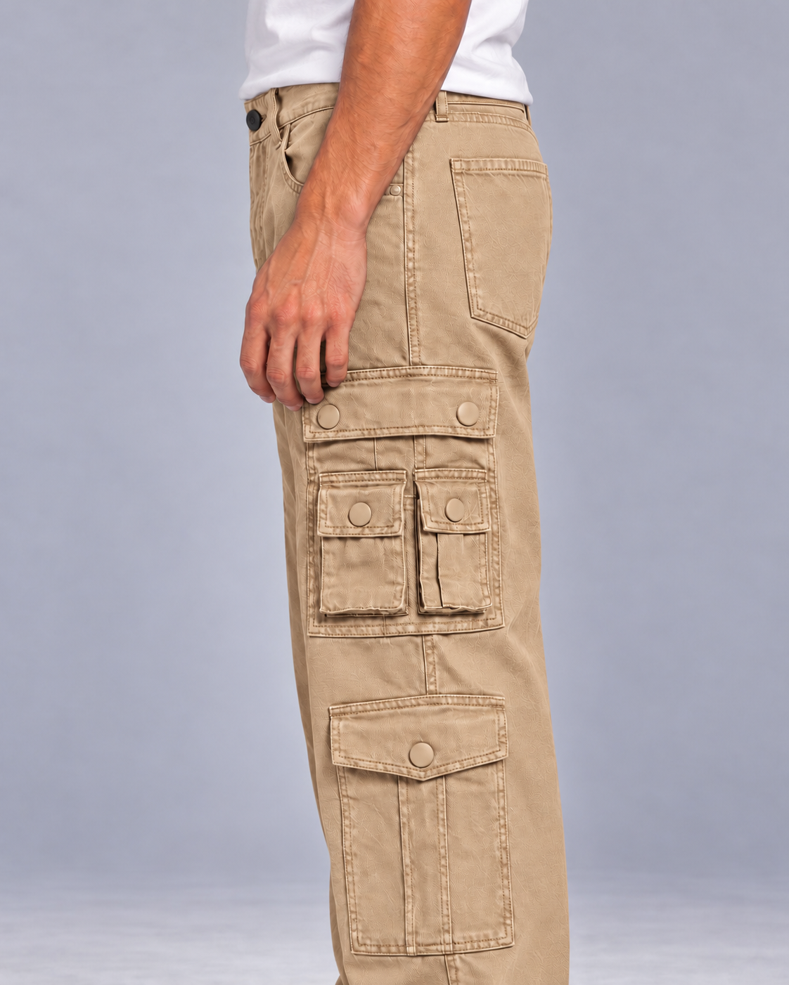 LIGHT BROWN TWELVE POCKET DRIFT CARGO