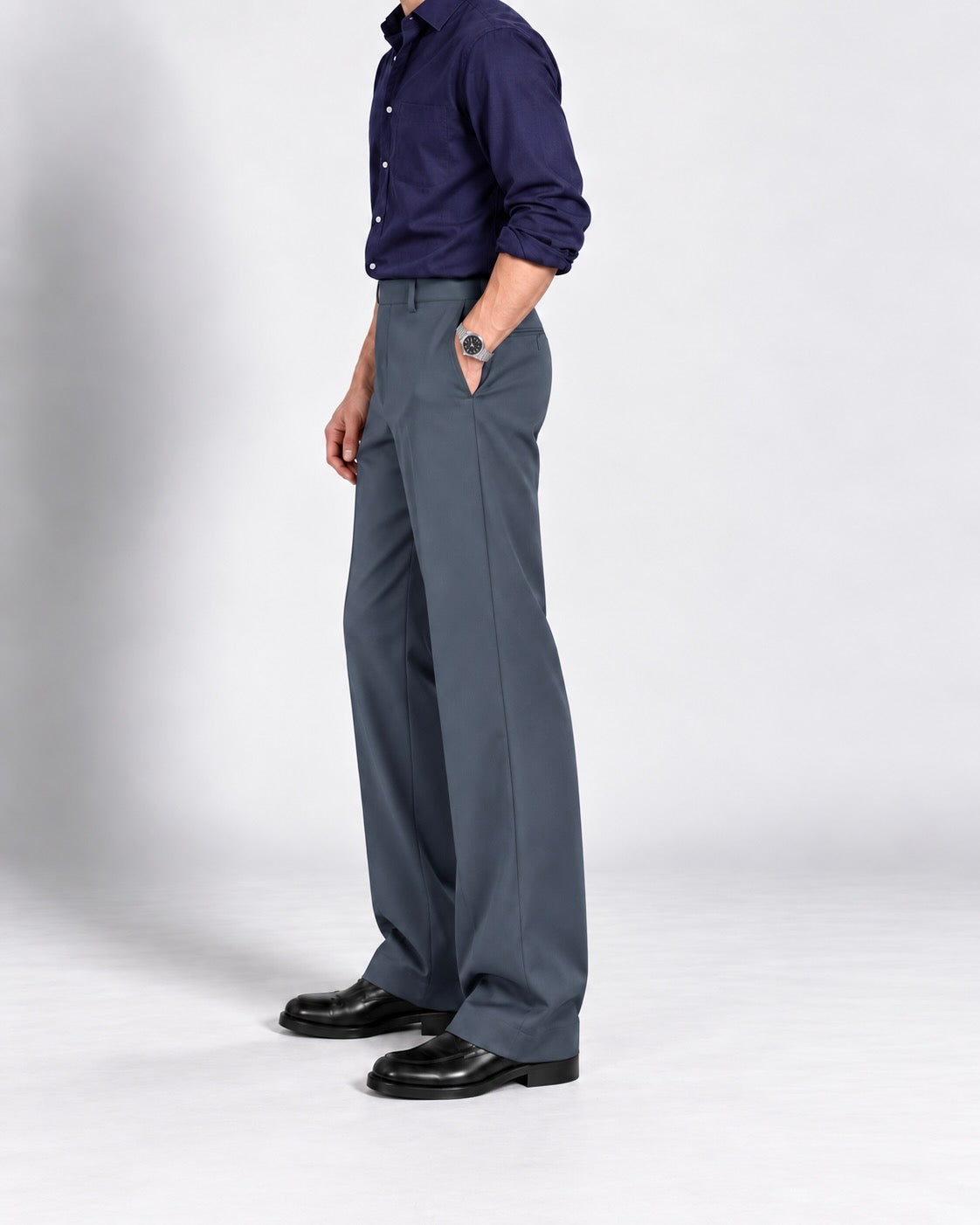 DARK GREY STRAIGHT UP PANTS