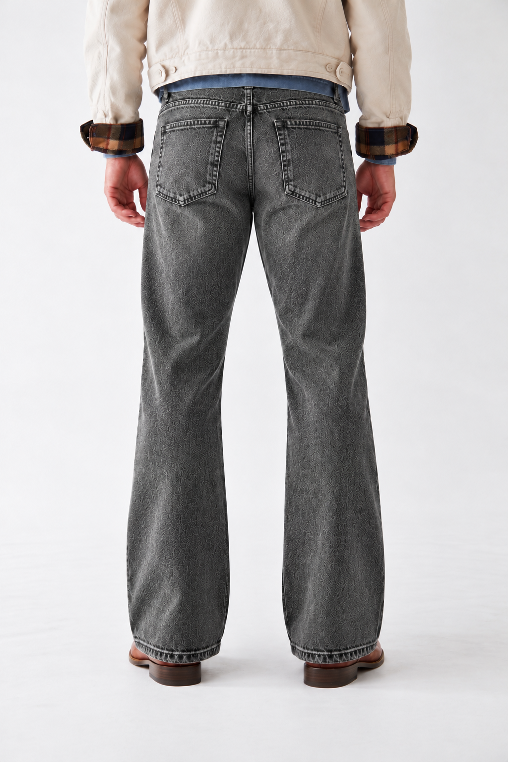 STONE GREY BOOTCUT DENIM
