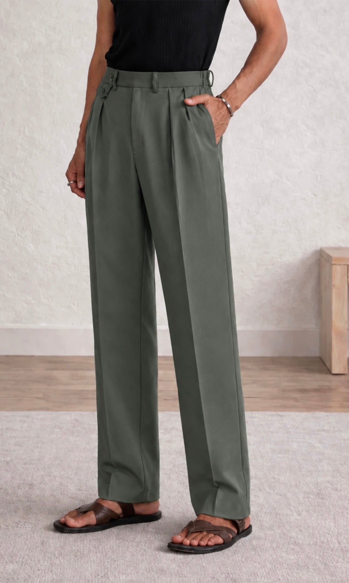 SLATE GREY GURKHA PANTS