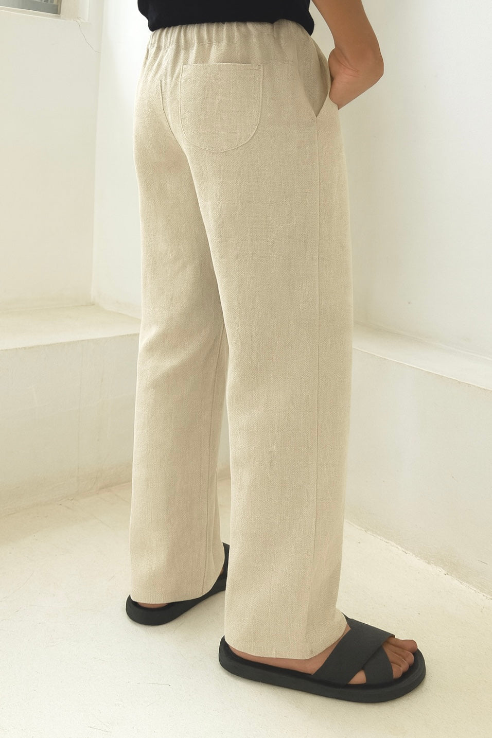 MILANO BEIGE LINEN PANTS