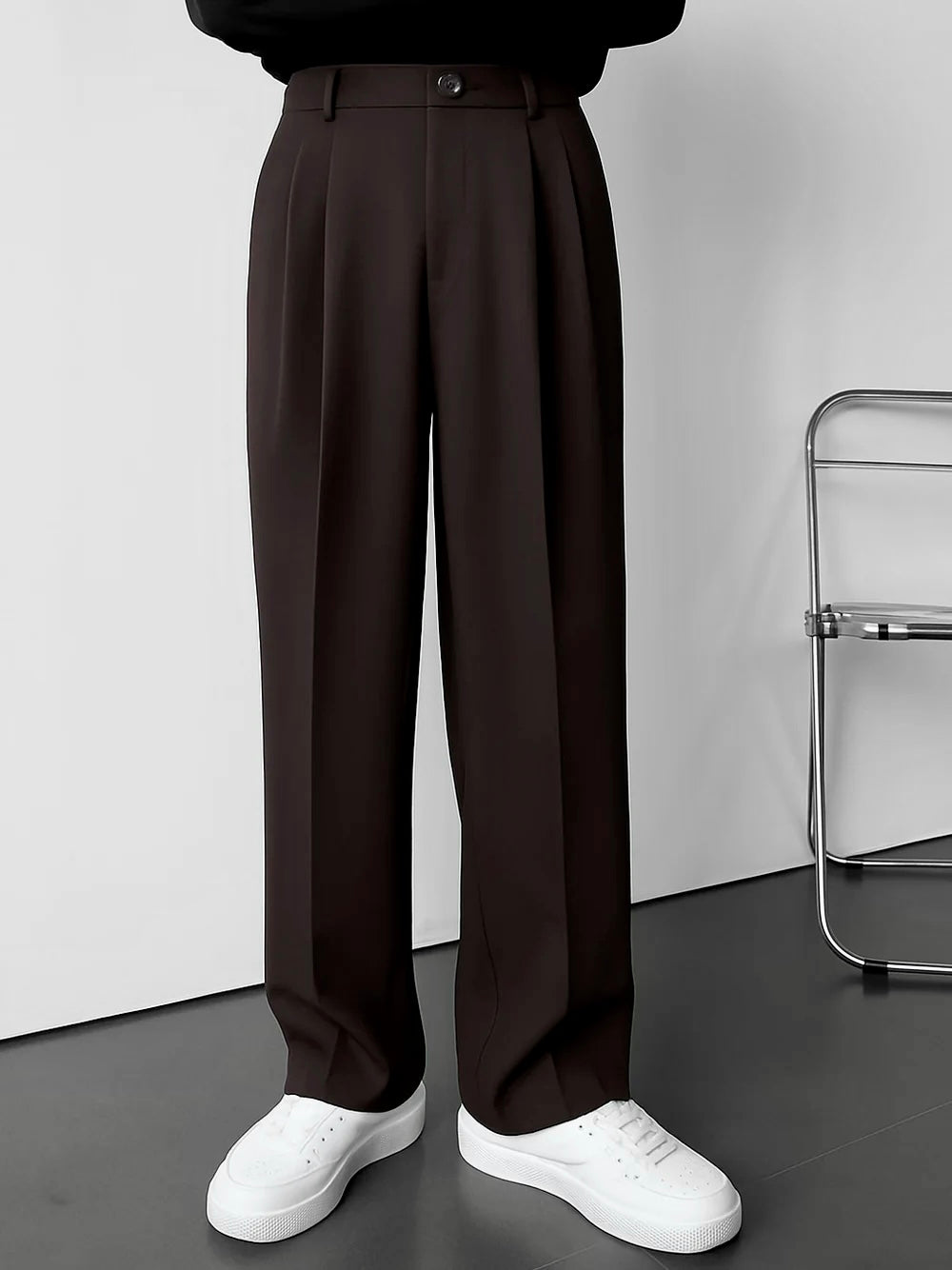 DARK BROWN KOREAN PANTS