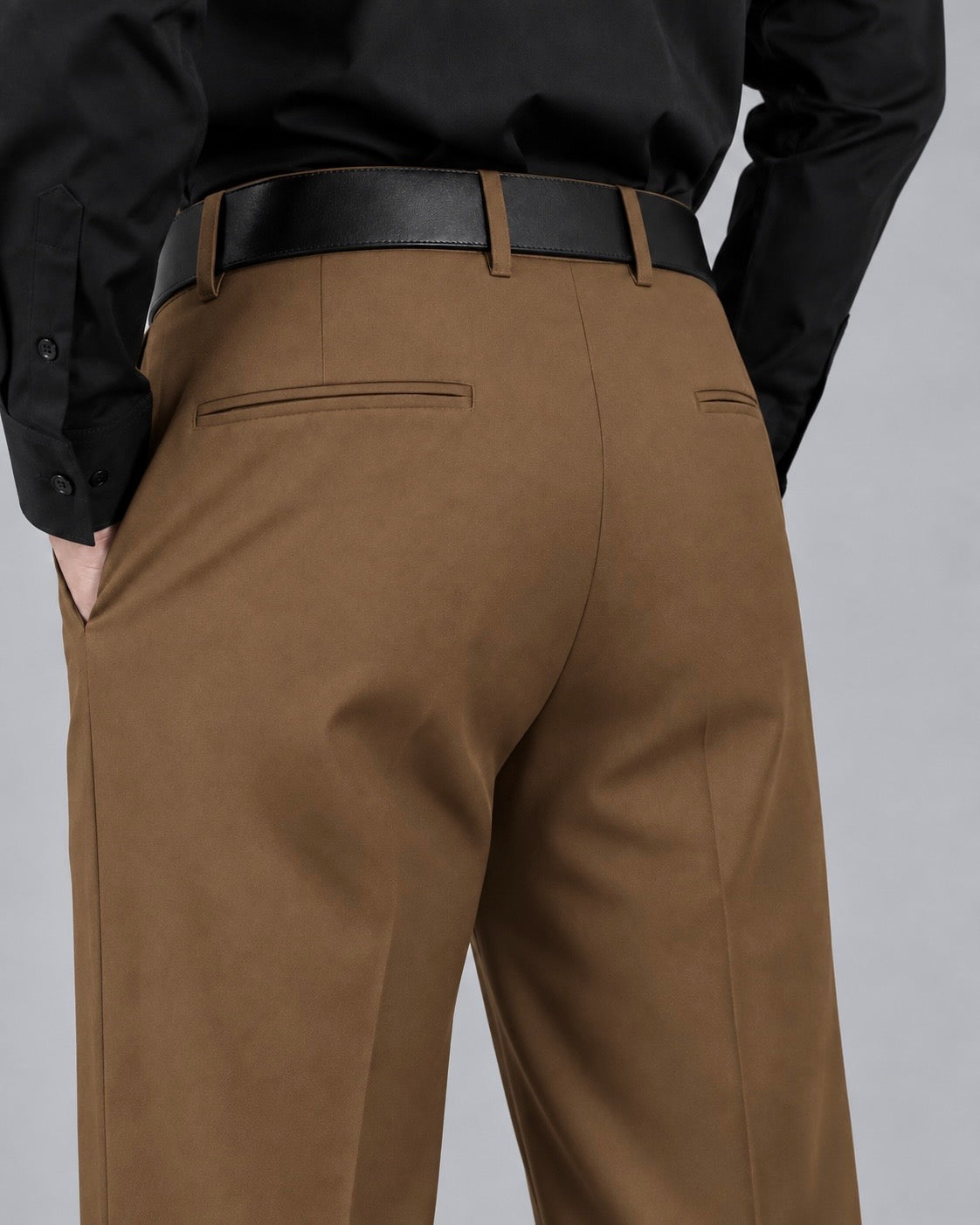 LIGHT BROWN BOOTCUT PANTS