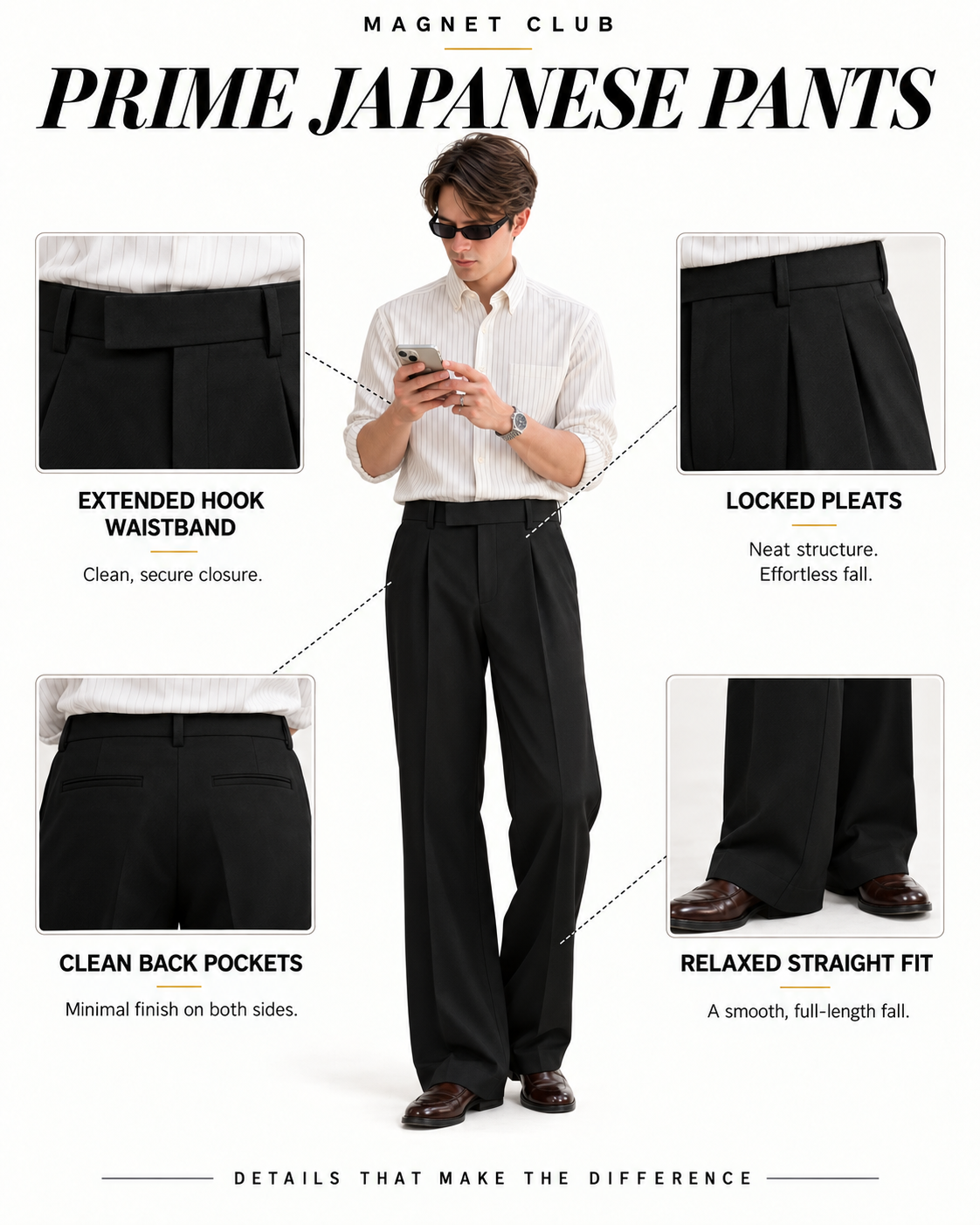 BLACK PRIME JAPANESE PANTS