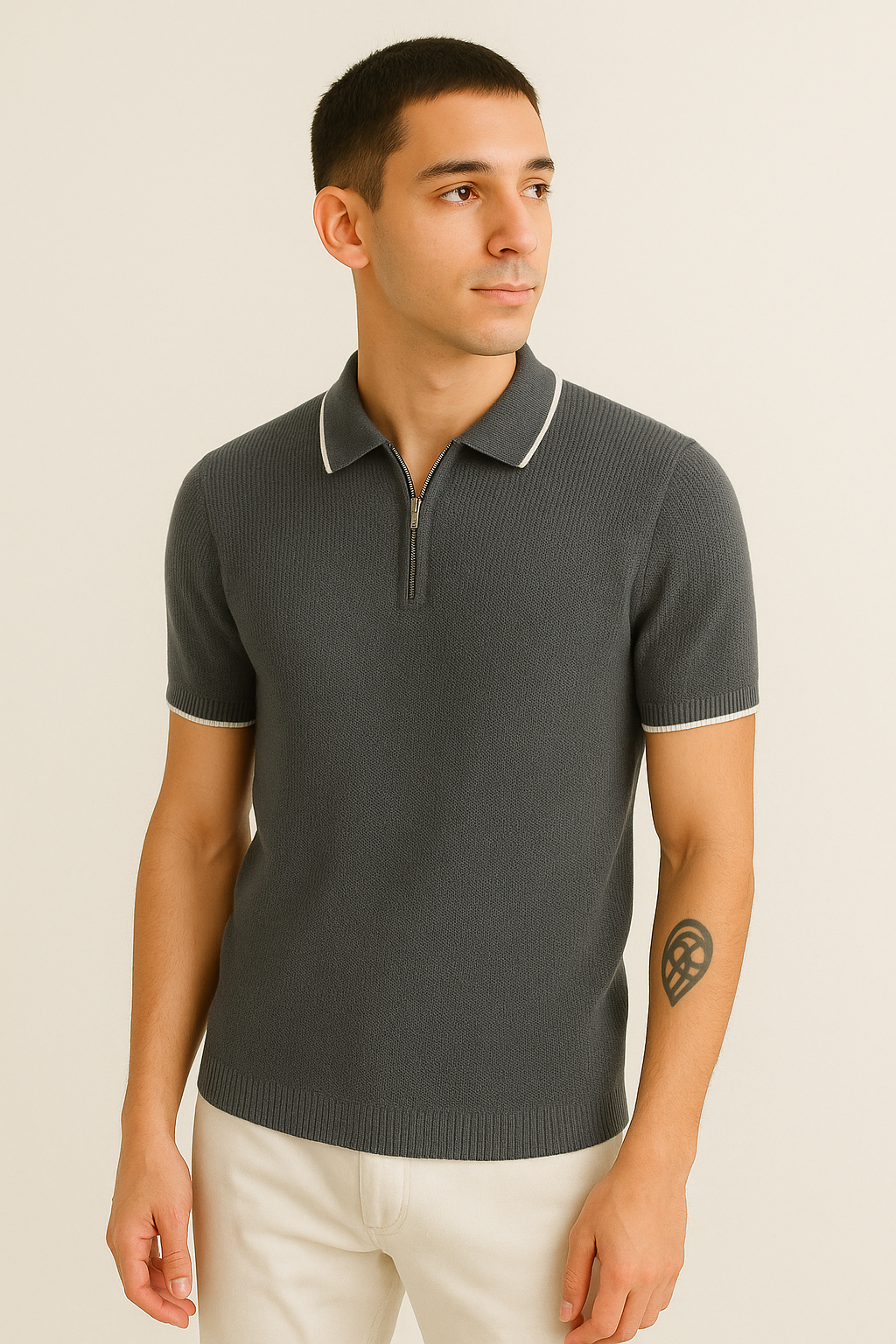 GREY COLLAR POLO