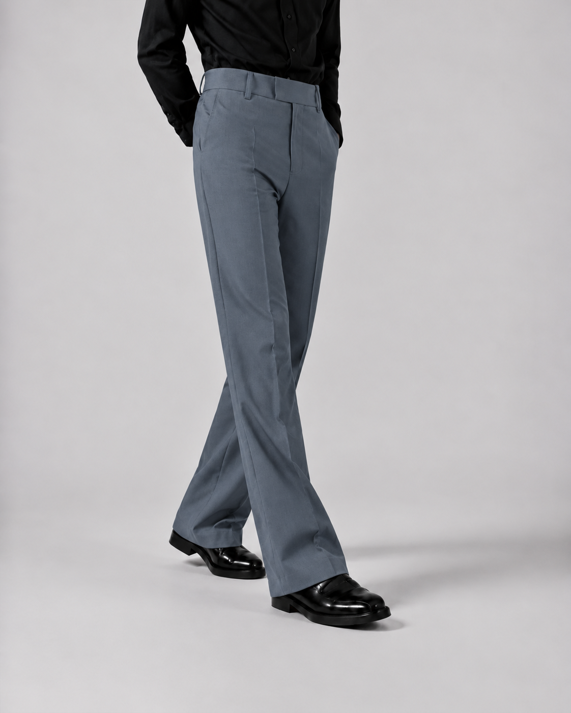RELAXED DARK GREY BOOTCUT PANTS