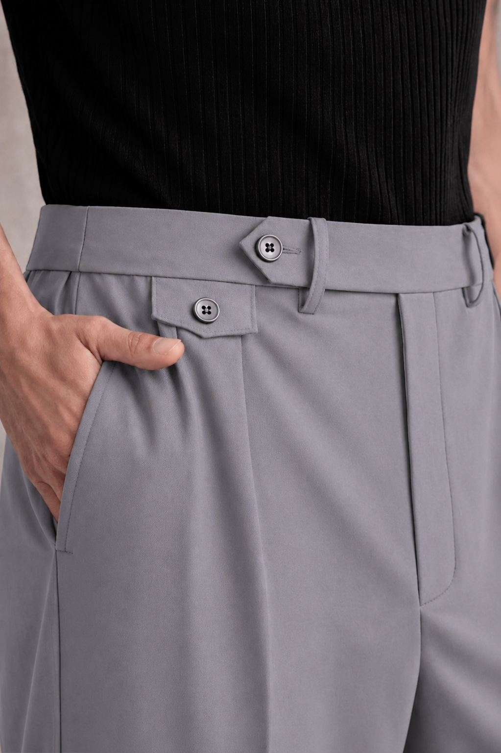 ASH GREY GURKHA PANTS