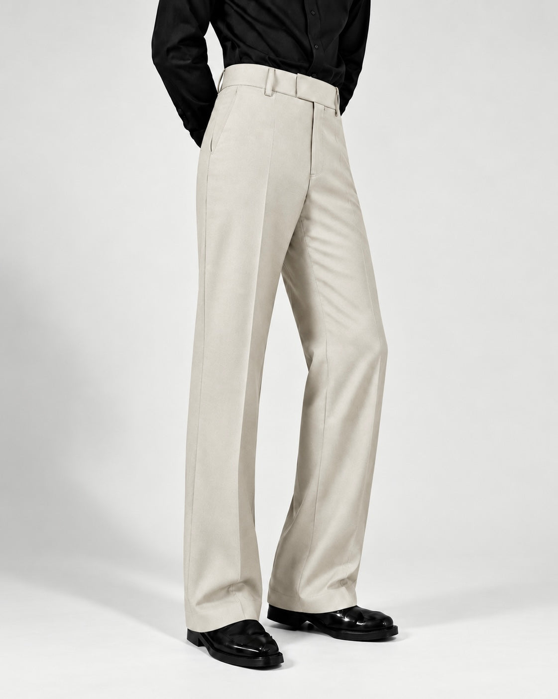 RELAXED IVORY BOOTCUT PANTS