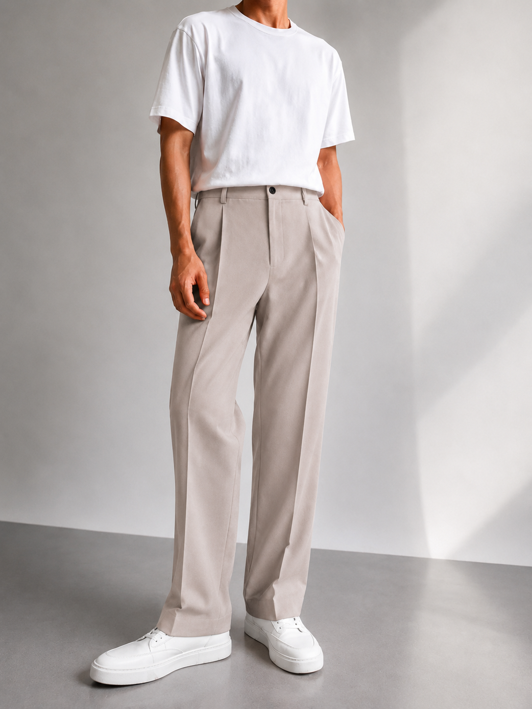 PEBBLE GREY JAPANESE PANTS