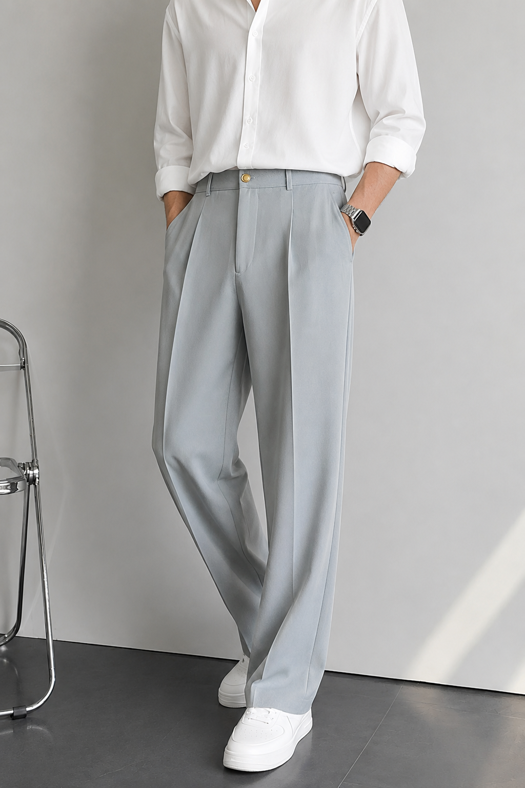 CROME GREY JAPANESE PANTS
