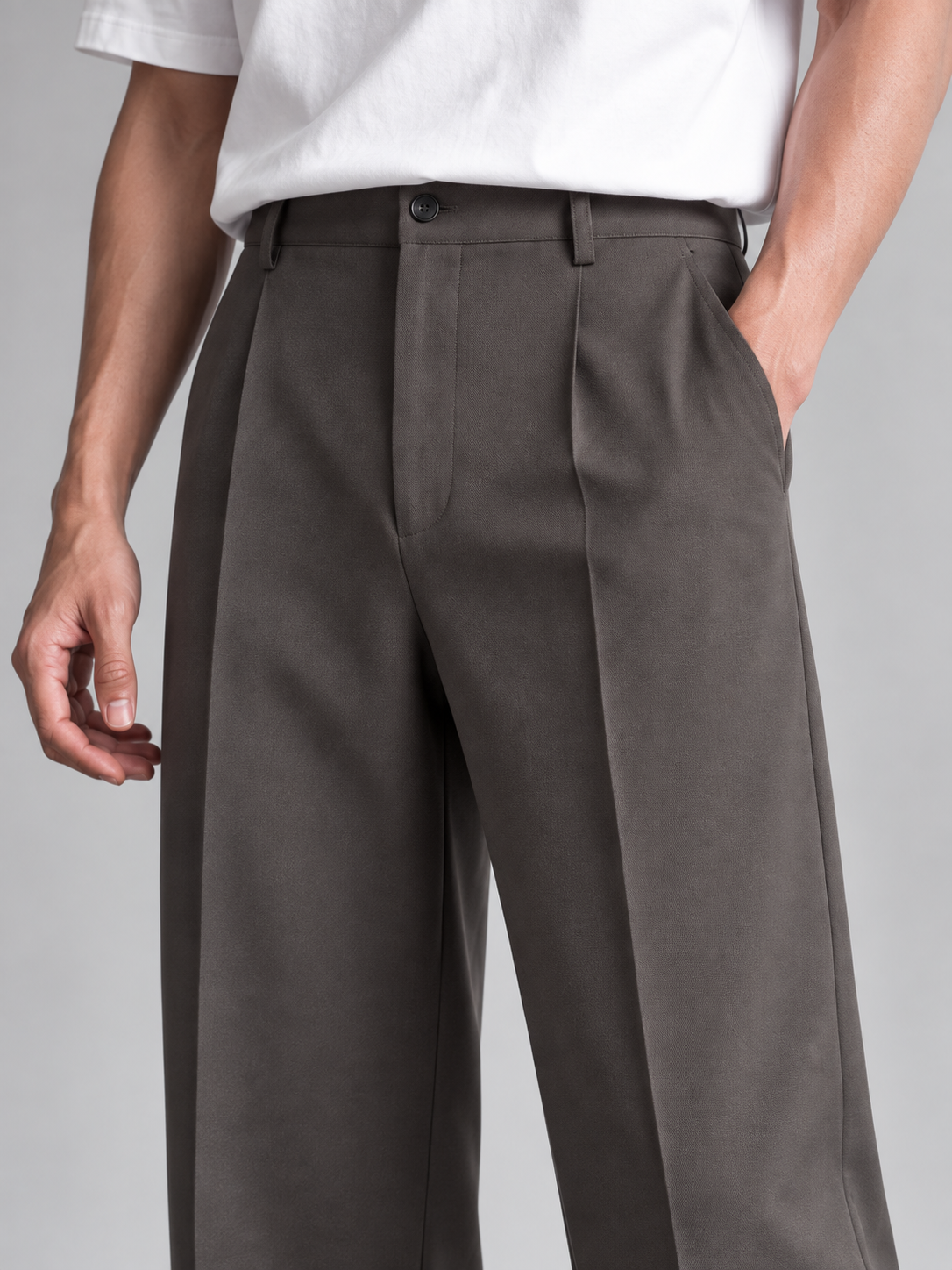 METAL GREY JAPANESE PANTS