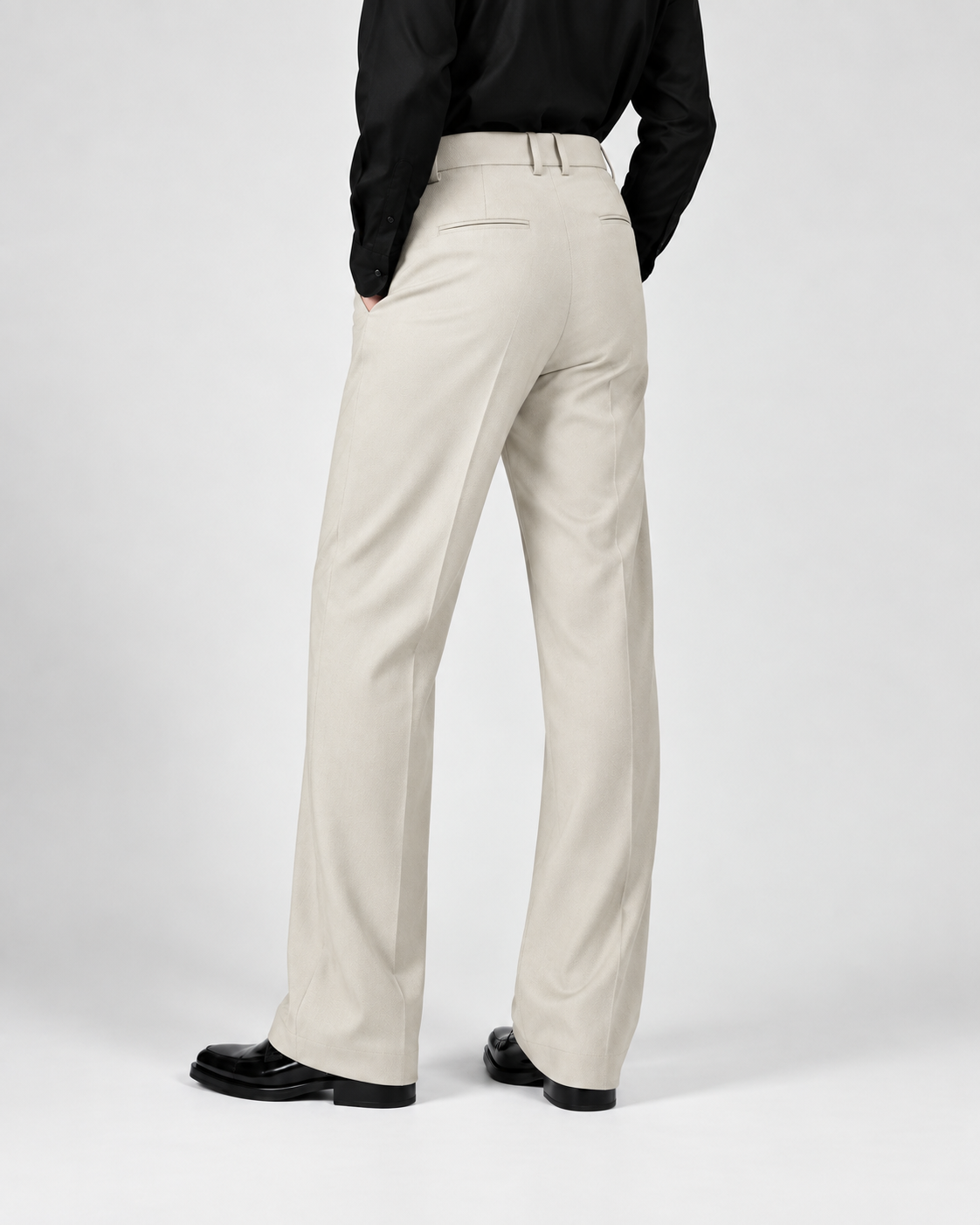 RELAXED IVORY BOOTCUT PANTS