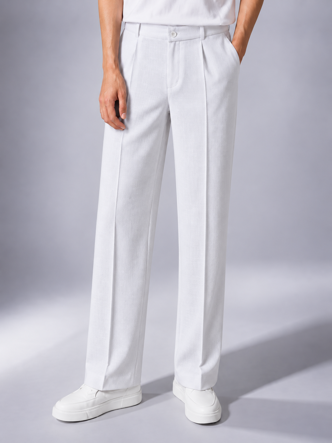 WHITE JAPANESE LINEN PANTS