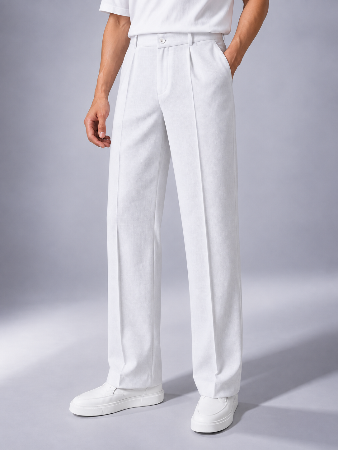 WHITE JAPANESE LINEN PANTS
